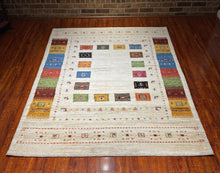 1980 PERSIAN GABBEH RUG 4’ 11” x 6’ 7” (MED.1902)