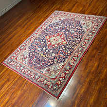 1950 PERSIAN JOZAN RUG 3’ 7” x 5’ 1” (MED.FEA.3125)