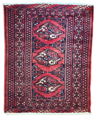 1950 PERSIAN TURKOMAN RUG 1’ 11” x 2’ 5” (SMA.110)