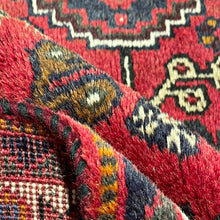 1950 PERSIAN SHIRAZ RUG 3’ 4” x 4’ 9” (MED.269)