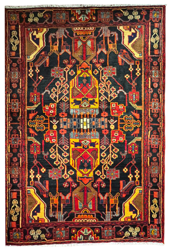 1950 PERSIAN NAHAVAND RUG 4’ 6” x 6’ 9” (MED.57)