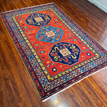 1930 CAUCASIAN SHIRVAN RUG 4’ 4” x 6’ 7” (MED.FEA.275)