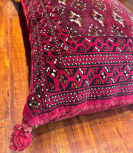 1950 PERSIAN TORKAMAN RUG PILLOW CUSHION 1’ 10” x 3’ 8”(PIL.6321)