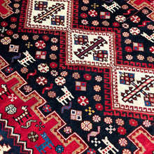 1940 PERSIAN AFSHAR RUG 5’ 5” x 7’ 1” (MED.FEA.83)