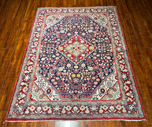 1950 PERSIAN JOZAN RUG 3’ 7” x 5’ 1” (MED.FEA.3125)