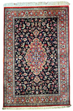 1970 PERSIAN QOM SILK RUG 3’ 3” x 5’ (MED.FEA.200)