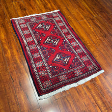 1950 PERSIAN TURKOMAN RUG 2’ x 2’ 10” (SMA.1479)