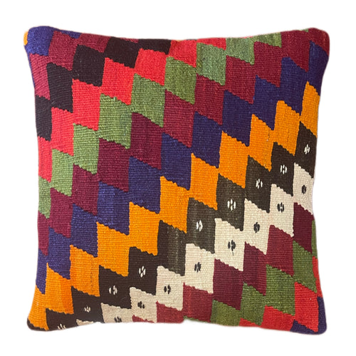 Handmade Turkish Kilim Pillow Cover 16x16 in. (Pil.8041)