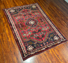 1950 PERSIAN SHIRAZ RUG 3’ 4” x 4’ 9” (MED.269)