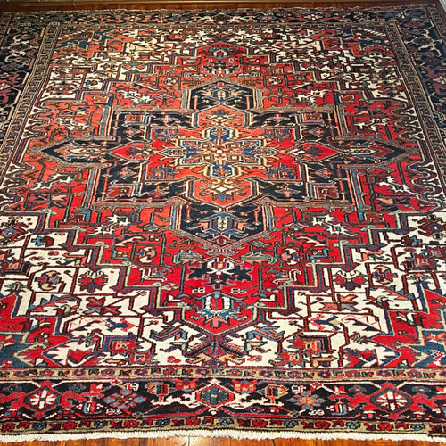 1950 PERSIAN HERIZ RUG 8’ 11” x 10’ 3” (LARG.631)