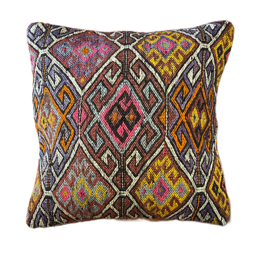 Handmade Turkish Kilim Pillow Cover 16x16 in. (Pil.8023)