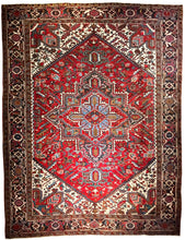 1950 PERSIAN HERIZ RUG 8’ 2” x 10’ 7” (FEA.LAR.743)