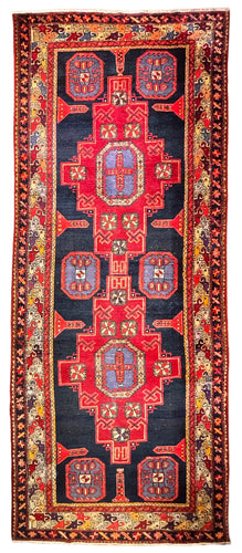 1930 CAUCASIAN SHAHSAVAN RUG 4’ x 10’ 4” (FEA.RUN.265)