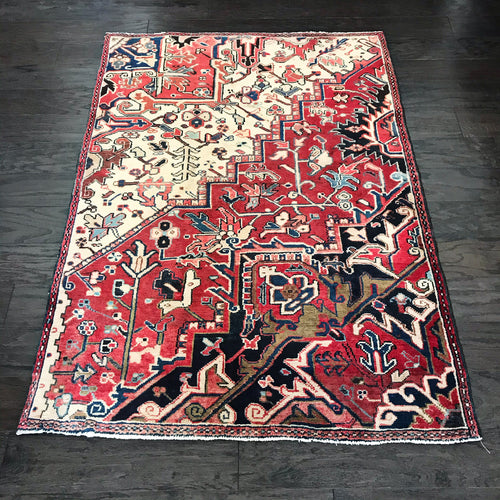 1940 HERIZ RUG 3’ 4” x 4’ 5” (MED#6088)