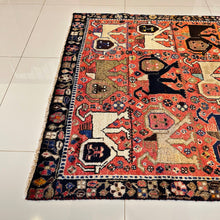 1930 SHIRAZ RUG 4’ x 6’ 3” (MED.FEA.253)