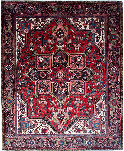 1950 HERIZ RUG 4’ 11” x 6’ 4” (MED/FEA:6164)