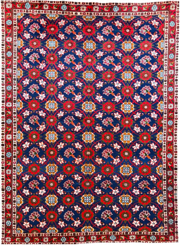 1950 VARAMIN RUG 4’ 9” x 6’ 5” (MED/FEA#6361)