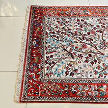 1970 SILK QOM RUG 3’ 4” x 5’ (MED.FEA.500)