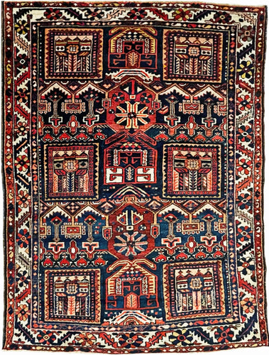 1930 BAKHTIARI RUG 4’ 10” x 6’ 4” (MED/FEA#2)