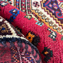 1960 VINTAGE PERSIAN SHIRAZ RUG 3’ 8” x 5’ 3” (MED.176)