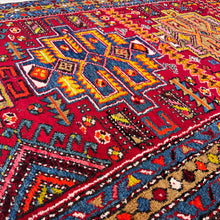 1930 ANTIQUE PERSIAN HERIZ RUG 3’ 8” x 10’ 6” (RUN.FEA.38106)