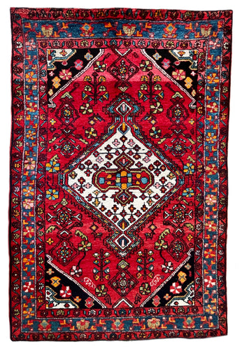 1940 NAHAVAND RUG 4’ 2” x 6’ 4” (MED.FEA.2631)