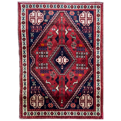 1970 SHIRAZ RUG 3’ 4” x 4’ 7” (MED#165)