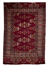 1940 YOMUD RUG 3’ 10” x 5’ 6” (MED.FEA#159)