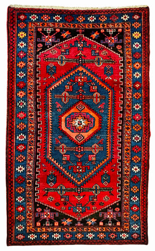 1930 ZANJAN RUG 4’ 3” x 7’ 1” (MED.FEA.145-1)