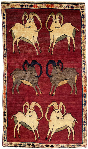 1960 SHIRAZ RUG 3’ 4” x 5’ 6” (MED.255)