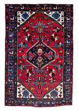 1930 BAKHTIARI RUG 4’ 4” x 6’ 5 (MED.FEA.6786)