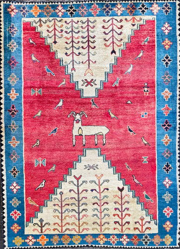 1970 SHIRAZ RUG 4’ 10” x 6’ 7” (MED#206)