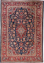 1950 PERSIAN KASHAN RUG 4’ 5” x 6’ 6” (MED.FEA.650)