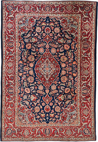 Antique Persian Zanjan Rug, 7'3 x 4'5