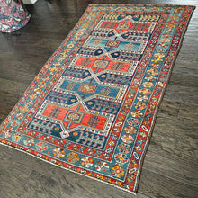 1930 SHAHSAVAN RUG 3’ 10” x 6’ 1” (MED/FEA#7216)