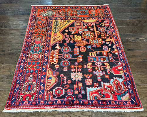 1950 NAHAVAND SAMPLER RUG 3’ 6” x 4’ 7” (MED#6100)