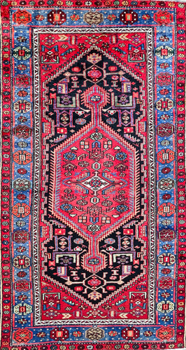 1950 ZANJAN RUG 4’ 4” x 8’ (MED/FEA#162)