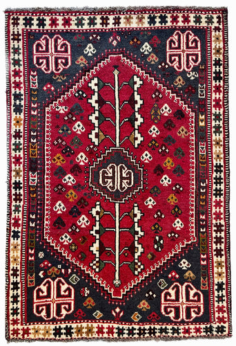 1960 SHIRAZ RUG 3’ 5” x 5’ (MED.267)