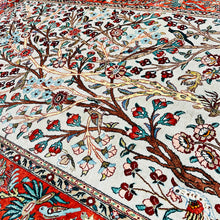 1970 SILK QOM RUG 3’ 4” x 5’ (MED.FEA.500)