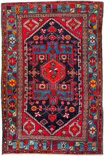 1930 PERSIAN ZANJAN RUG 4’ 5” x 6’ 7” (MED.FEA.202)