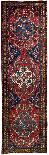 1930 HERIZ RUG 3’ 2” x 10’ 6” (RUN.FEA.6350)