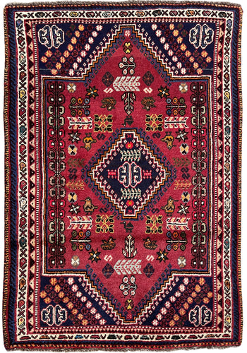 1960 SHIRAZ RUG 3’ 3” x 4’ 9” (MED.69)