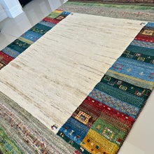 1980 GABBEH RUG 5’ 7” x 7’ 7” (MED.FEA.1912)