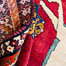 1960 SHIRAZ RUG 4’ 3” x 6’ 6” (MED.FEA.130)