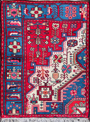 1980 NAHAVAND SAMPLER RUG 2’ 5” x 3’ 4” (SMA#6023)