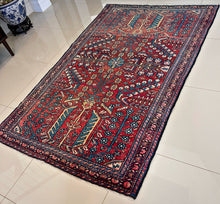 1930 BAKHTIARI RUG 4’ 5” x 6’ 9” (MED.FEA.206)