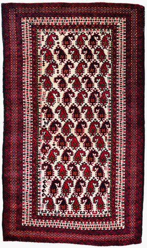 1940 KHORASSAN BALUCH RUG 2’ 11” x 4’ 11” (MED.590)