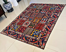 1930 BAKHTIARI RUG 5’ x 6’ 10” (MED.FEA.185)