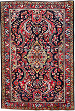 1940 PERSIAN MAHAL RUG 4’ 10” x 6’ 10” (MED.FEA.184)