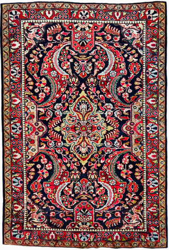 1940 PERSIAN MAHAL RUG 4’ 10” x 6’ 10” (MED.FEA.184)